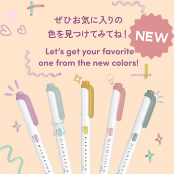 Zebra Mildliner Double-Sided Highlighter - 2025 Calm Mild Colors New Set - Stationery Pal