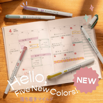 Zebra Mildliner Double-Sided Highlighter - 2025 Calm Mild Colors New Set - Stationery Pal