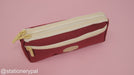 Multi-functional Dual-Zippered Pencil Case - Burgundy Red