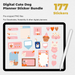 177 Digital Cute Dog Planner Sticker Bundle - Stationery Pal