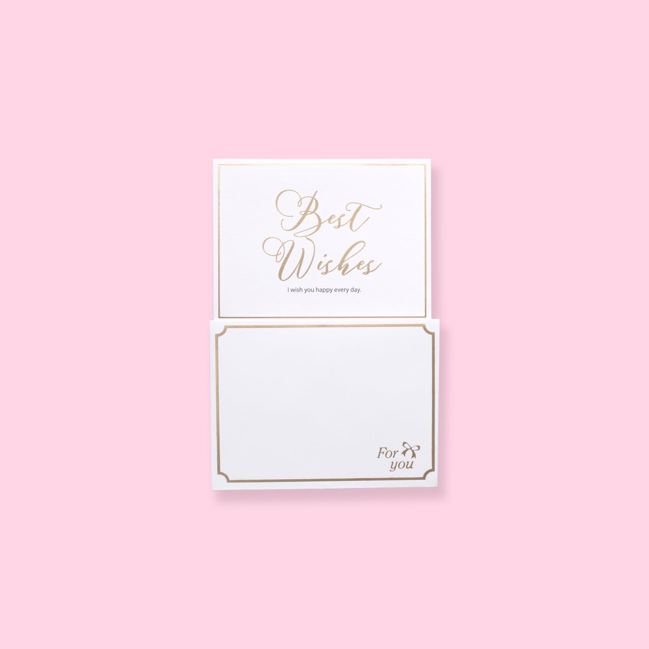 Gold Foil Greeting Card - Best Wishes - Stationery Pal