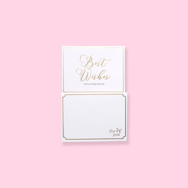 Gold Foil Greeting Card - Best Wishes - Stationery Pal