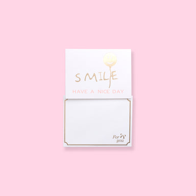 Gold Foil Greeting Card - Smile - Stationery Pal
