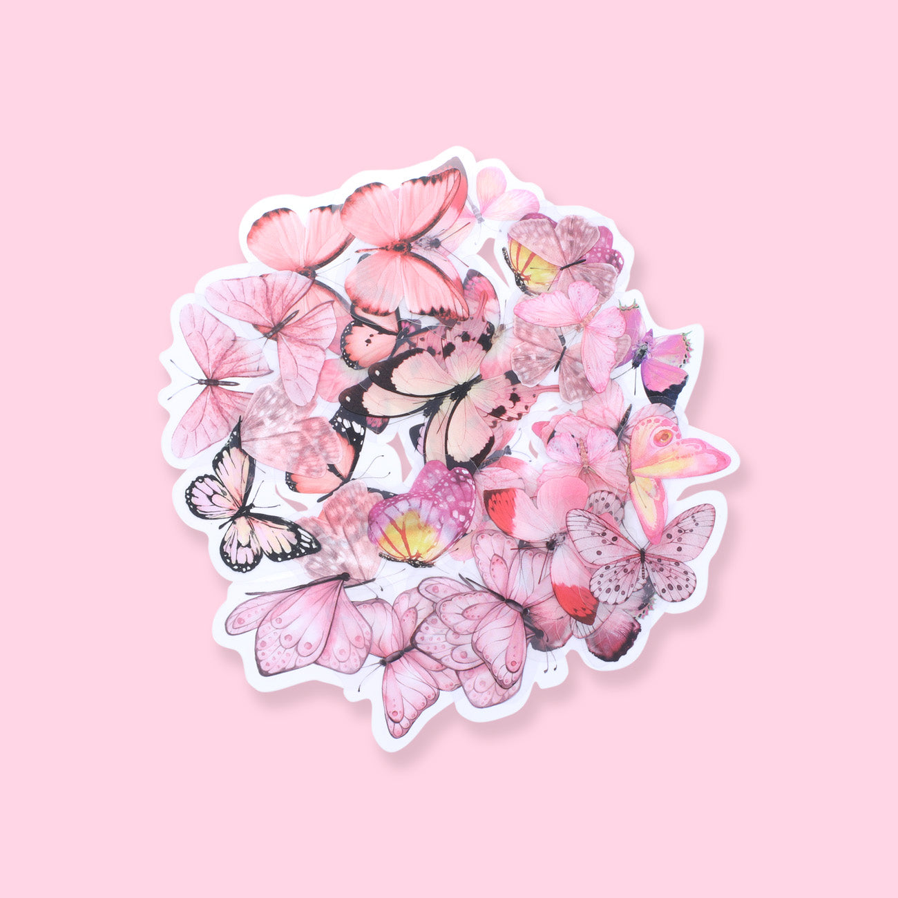 Butterfly Sticker Pack - Pink - Stationery Pal