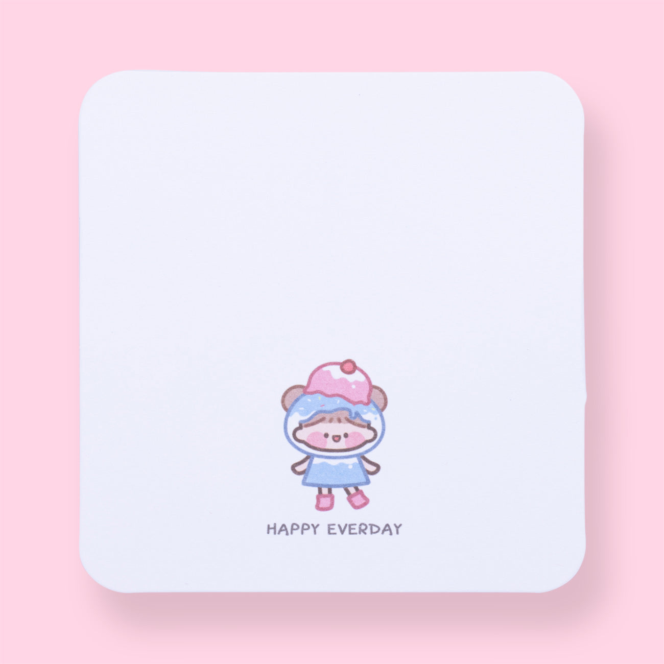Cartoon Character Greeting Card With Envelope - Ice Cream Girl - Stationery Pal