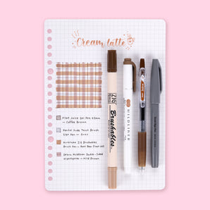 Color Scheme Pen Set - Cream Latte - Stationery Pal