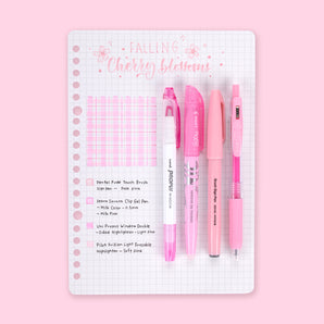 Color Scheme Pen Set - Falling Cherry Blossom - Stationery Pal