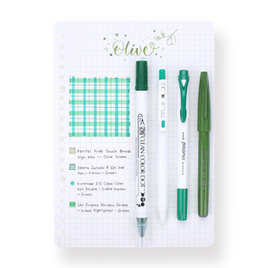 Color Scheme Pen Set - Olive - Stationery Pal