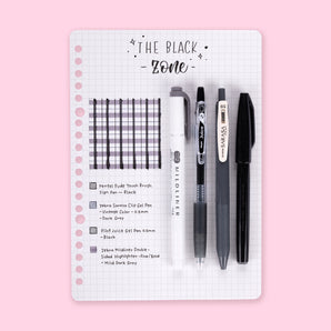 Color Scheme Pen Set - The Black Zone - Stationery Pal