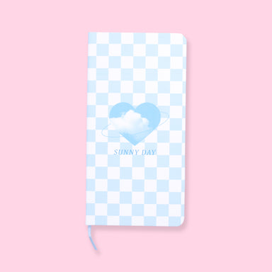 Cream Grid Notebook - Sunny Day - Blue - Stationery Pal