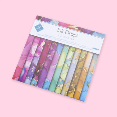 Deco Scrapbooking Paper Pack - Ink Drop - Stationery Pal