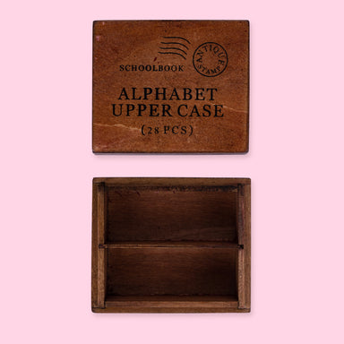 English Alphabet And Number Wood Stamp - Upper Case Letters - Stationery Pal