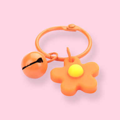 Flower Keychain - Orange - Stationery Pal