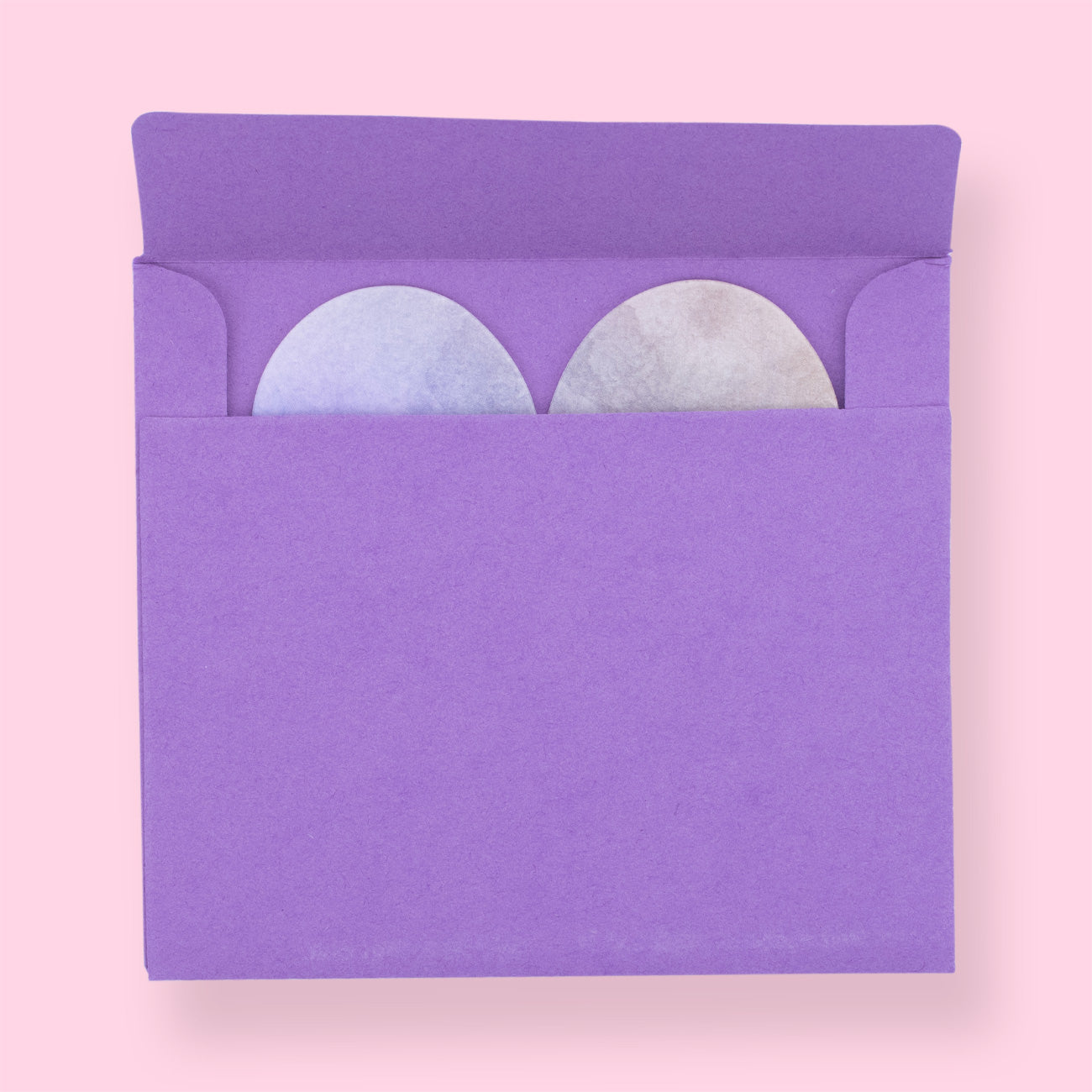 Heart Greeting Card With Envelope - Purple - Stationery Pal