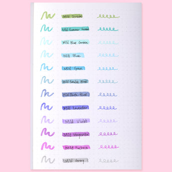 Zebra Mildliner Double-Sided Highlighter Brush Pen - 25 Color Set - Stationery Pal