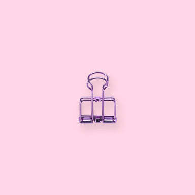 Hollow Skeleton Binder Paper Clip - Purple - Small