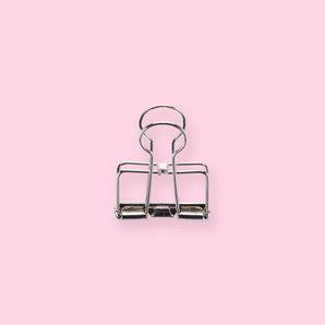 Hollow Skeleton Binder Paper Clip - Silver - Medium - Stationery Pal