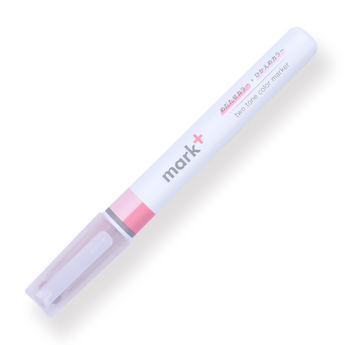 Kokuyo Mark+ Dual Tone Highlighter - Pink - Stationery Pal