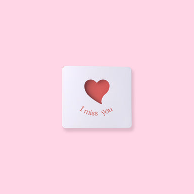 Mini Hollow Out Greeting Card - Heart - Stationery Pal