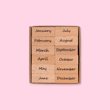 Months Wood Stamp - Stationery Pal