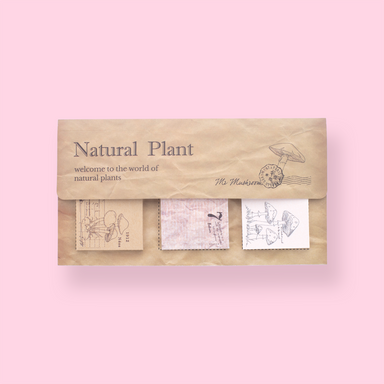 Natural Plant Scrapbooking Paper Pad Set - Mushroom - Stationery Pal