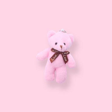 Plushy Teddy Bear Keychain - Pink - Stationery Pal