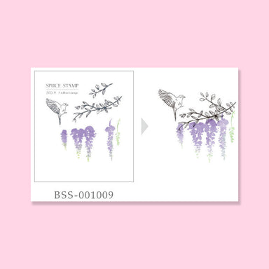 Splice Clear Stamp Pack - No.09 Grosbeak And Branches - Stationery Pal