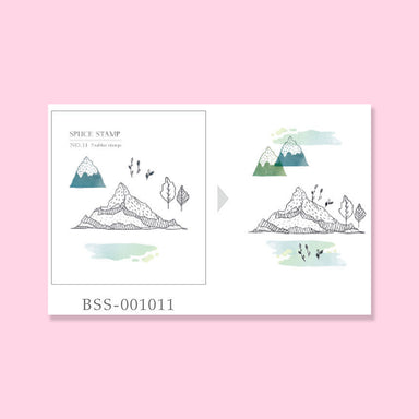 Splice Clear Stamp Pack - No.11 Mountains And Leaves - Stationery Pal