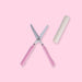 Sun-Star Stickyle Scissors - Compact Type - Pink X Ivory - Stationery Pal