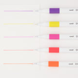 Uni Emott Ever Fine Marking Sign Pen - 0.4 mm - 5 Color Set - No.2 Passion Color - Stationery Pal