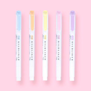 Zebra Mildliner Double-Sided Highlighter - 2022 Gentle Color New Set - Stationery Pal