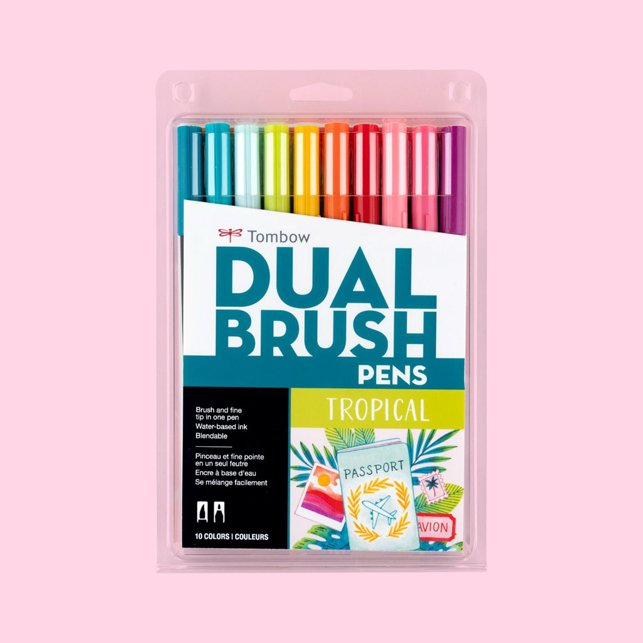 Tombow ABT Dual Brush Pen 10-Pack Set Tropical – Stationery Pal