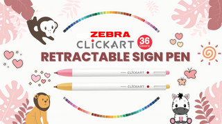 NO CAP: Featuring Zebra ClickART Retractable Sign Pen