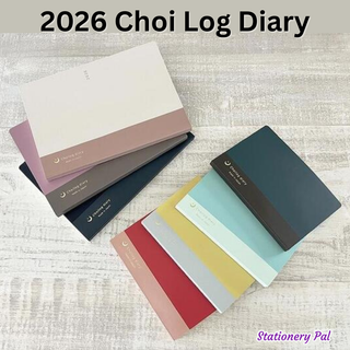 2026 Choi Log Diary by Raymay Fujii – a Japanese planner with hybrid pages for easy, stress-free journaling. Features monthly blocks, daily notes, and a wish list for dream tracking.