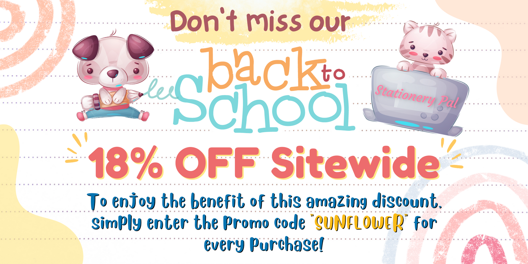 Back to School 18% Off Sitewide