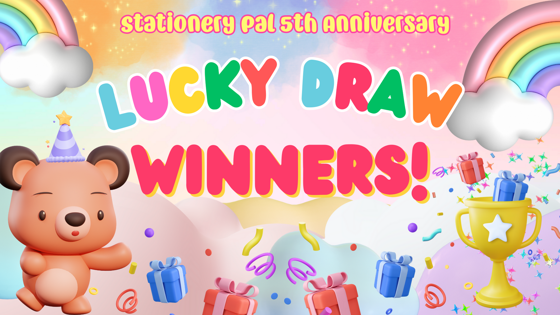 The Winners of Stationery Pal 5th Anniversary Lucky Draw