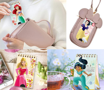 Disney Princess Pocket Calendar 2026 featuring 12 beloved princesses by Todan. A cute and magical 2-way planner perfect for students, collectors, and Disney stationery fans.