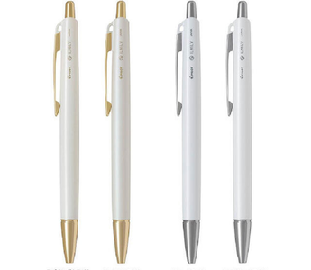 ILMILY White Christmas pen limited edition ballpoint collection by Pilot Corporation in four personal color shades: Spring, Summer, Autumn, and Winter White, with glossy snow-like finish.