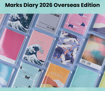 Marks Diary 2026 Overseas Edition featuring stylish designs, eco-friendly materials, and multiple sizes, perfect for stationery lovers and planner enthusiasts.