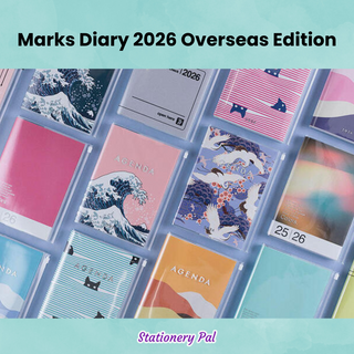 Marks Diary 2026 Overseas Edition featuring stylish designs, eco-friendly materials, and multiple sizes, perfect for stationery lovers and planner enthusiasts.