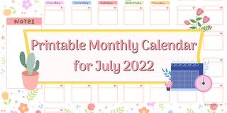 FREE JULY 2022 MONTHLY CALENDAR
