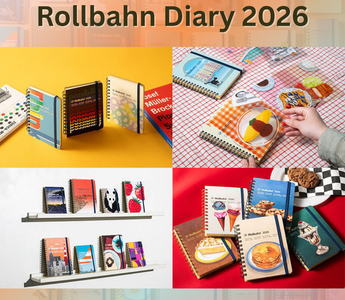 Rollbahn Diary 2026 notebook featuring minimalist design, durable cover, and smooth paper for daily planning. Perfect for stationery lovers seeking function and style.