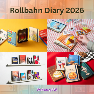 Rollbahn Diary 2026 notebook featuring minimalist design, durable cover, and smooth paper for daily planning. Perfect for stationery lovers seeking function and style.