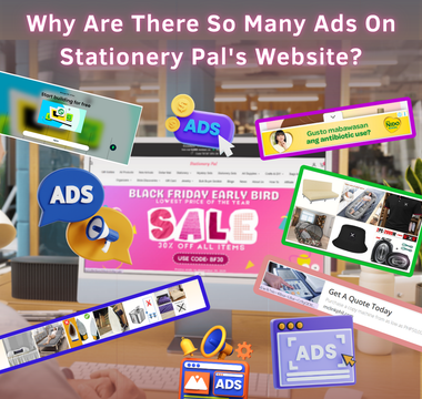  It features a computer screen displaying a "Black Friday Early Bird Sale" surrounded by various pop-up ads, highlighting the abundance of ads on the site. It illustrates how site ads allow us to offer bigger discounts and free gifts.
