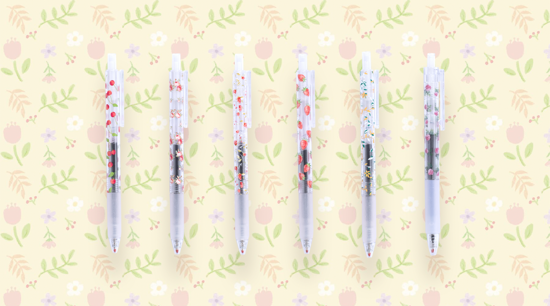 🌷Get A Free Dainty Floral Gel Pen For Order Over 40USD