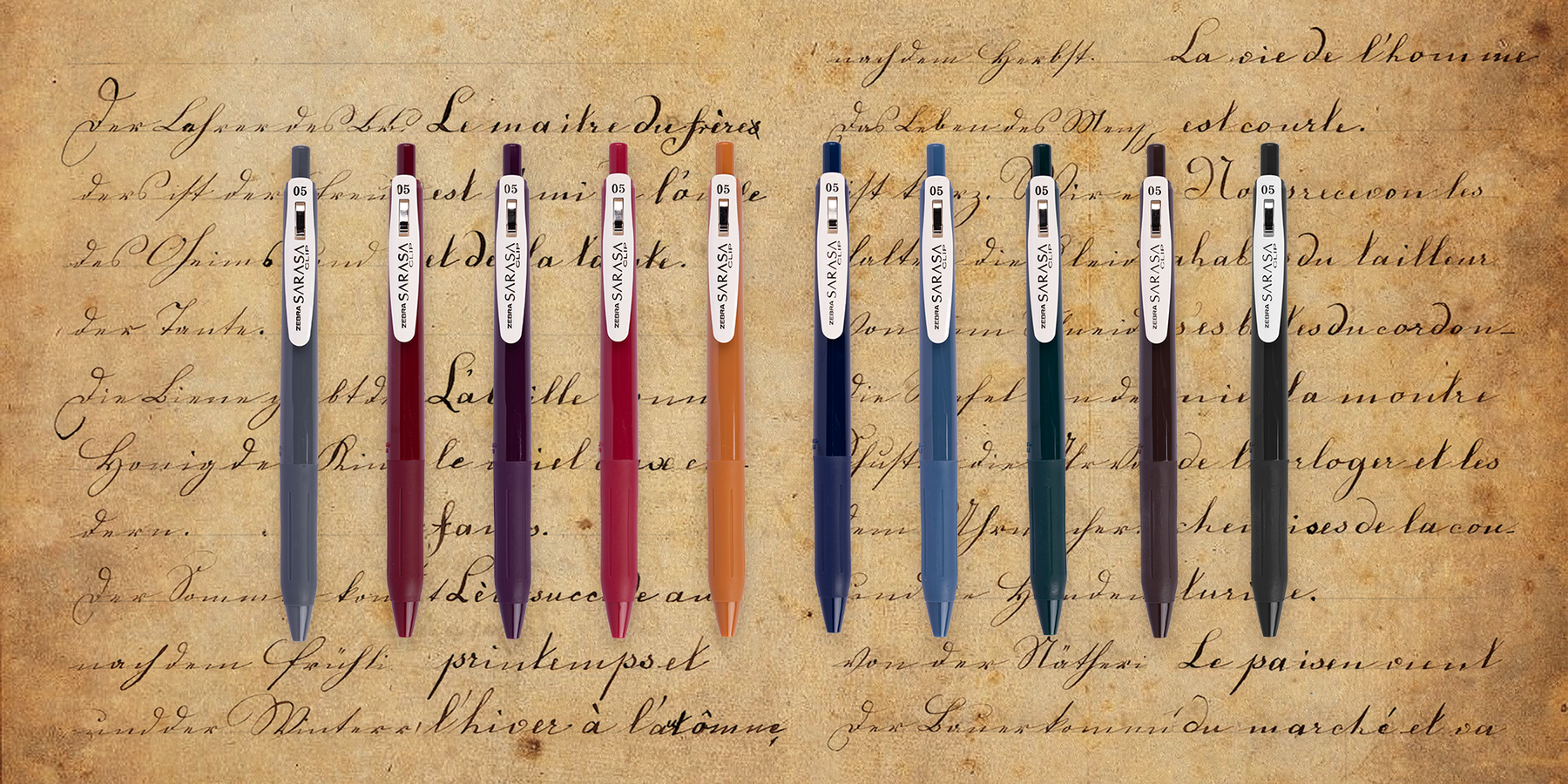 Get A Free Zebra Sarasa Gel Pen Vintage Color 0.5mm For Order Over 40USD💼