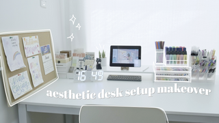 Aesthetic Desk Setup Makeover + Stationery Organization On YouTube