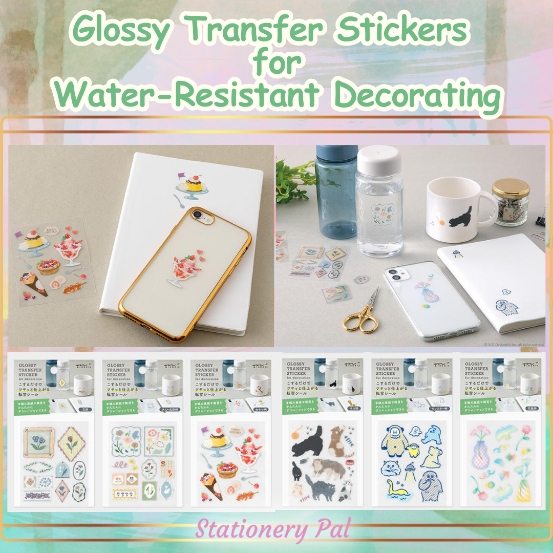 Glossy Transfer Stickers for Water-Resistant Decorating – Stationery Pal