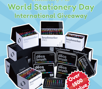 World Stationery Day Giveaway 21APR - 11 Karin BrushmarkerPro sets on Instagram @stationerypal