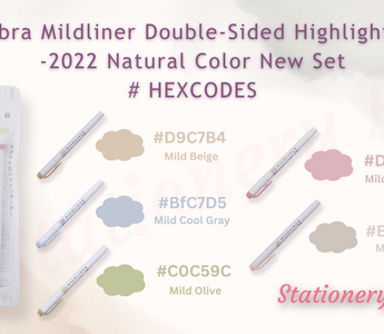 Blue Midliner Colour Code 😍Brighten Your Notes! Free Zebra Mildliner Hex Codes for the 2022 Natu ...